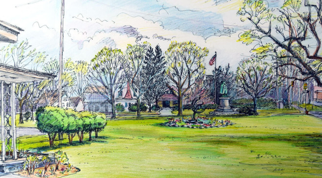 GreenUtica Shaheen Garden Drawing